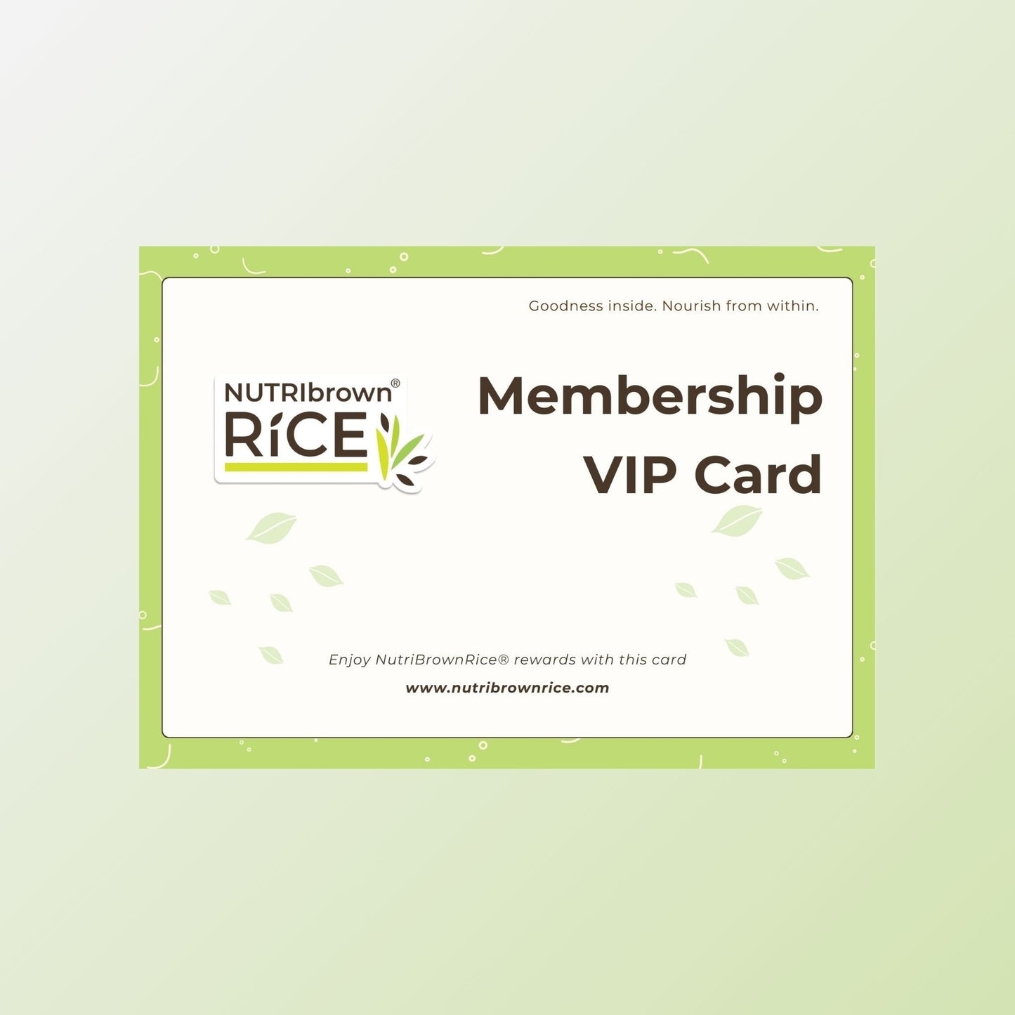 NutriBrownRice® Membership