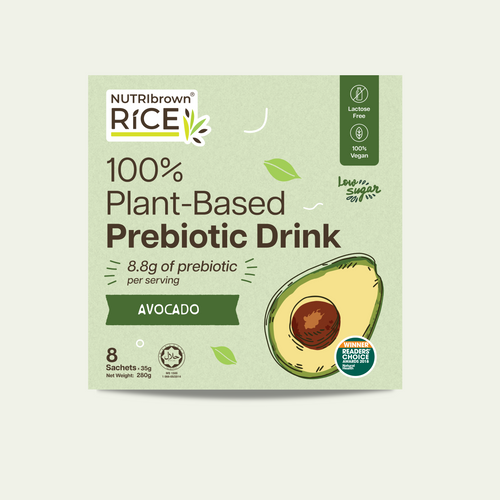 NutriBrownRice® Avocado with Prebiotics – Box of 8 Sachets