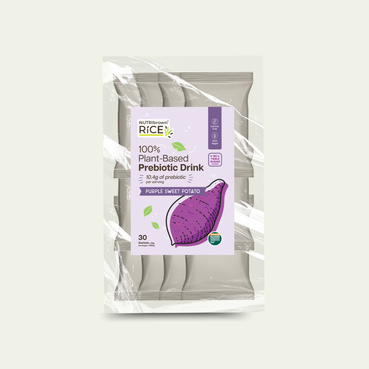 [Ecobag] NutriBrownRice® Purple Sweet Potato + Prebiotic (30 sachets)