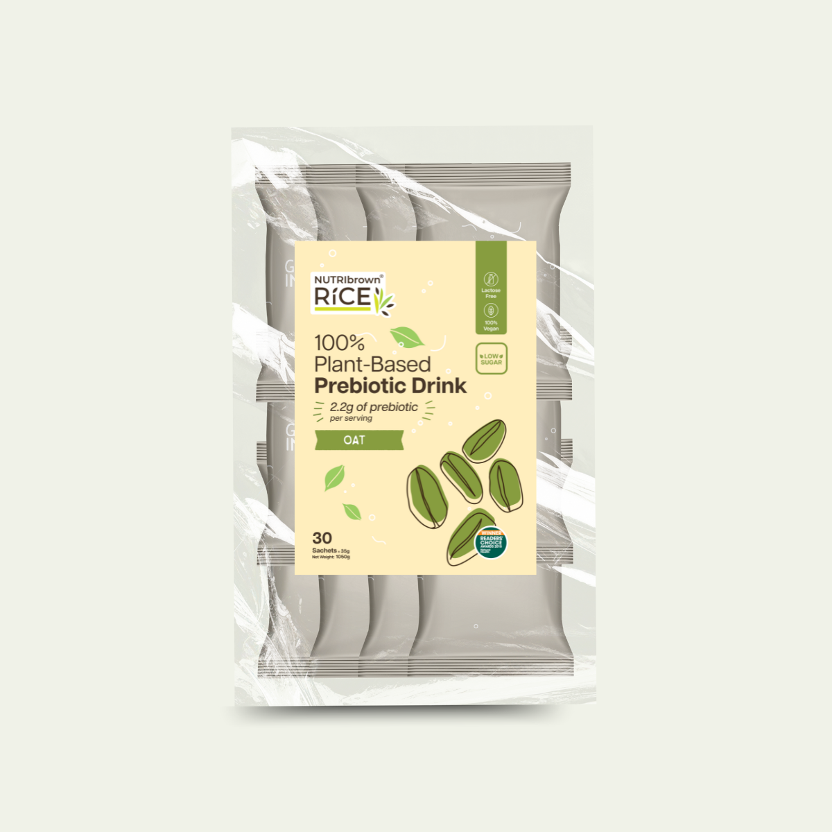 [Ecobag] NutriBrownRice® Oat + Prebiotic (30 Sachets )