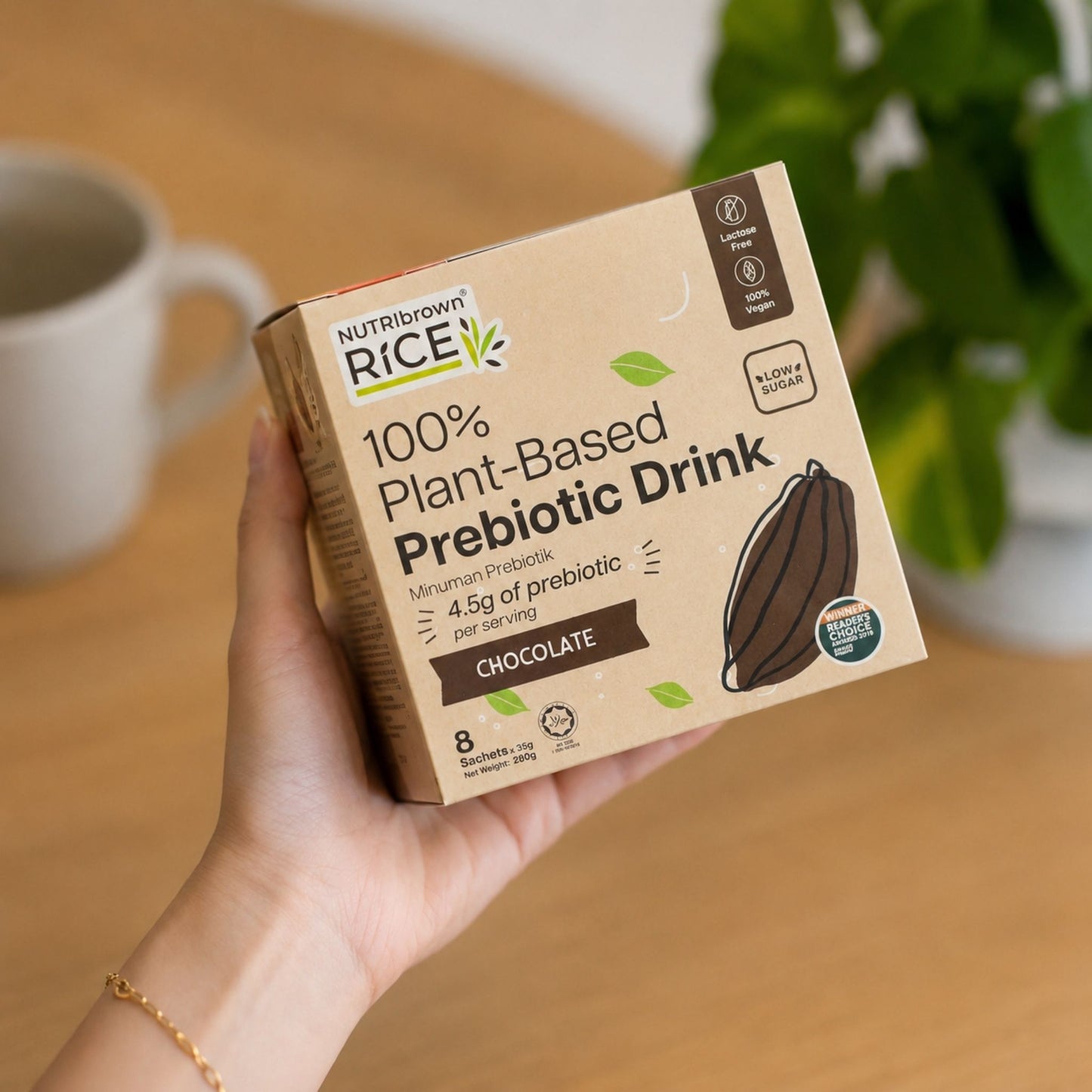 [Box] NutriBrownRice®® Cocoa with Prebiotics – Box of 8 Sachets