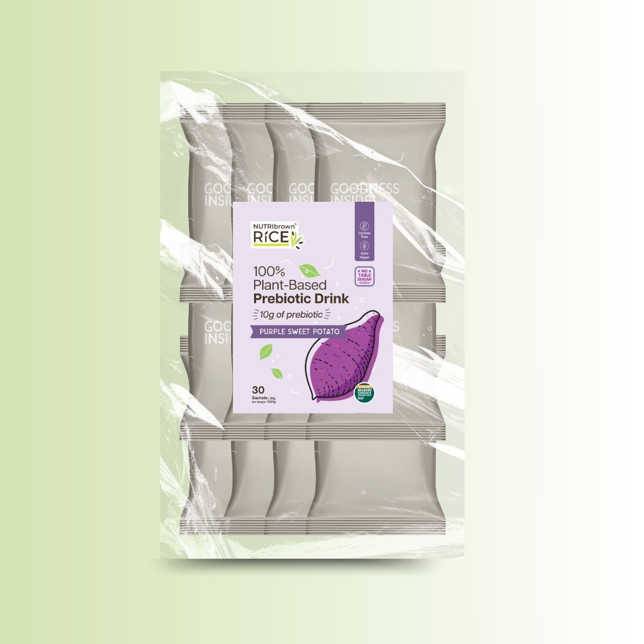 [Ecobag] NutriBrownRice® Purple Sweet Potato + Prebiotic (30 sachets)