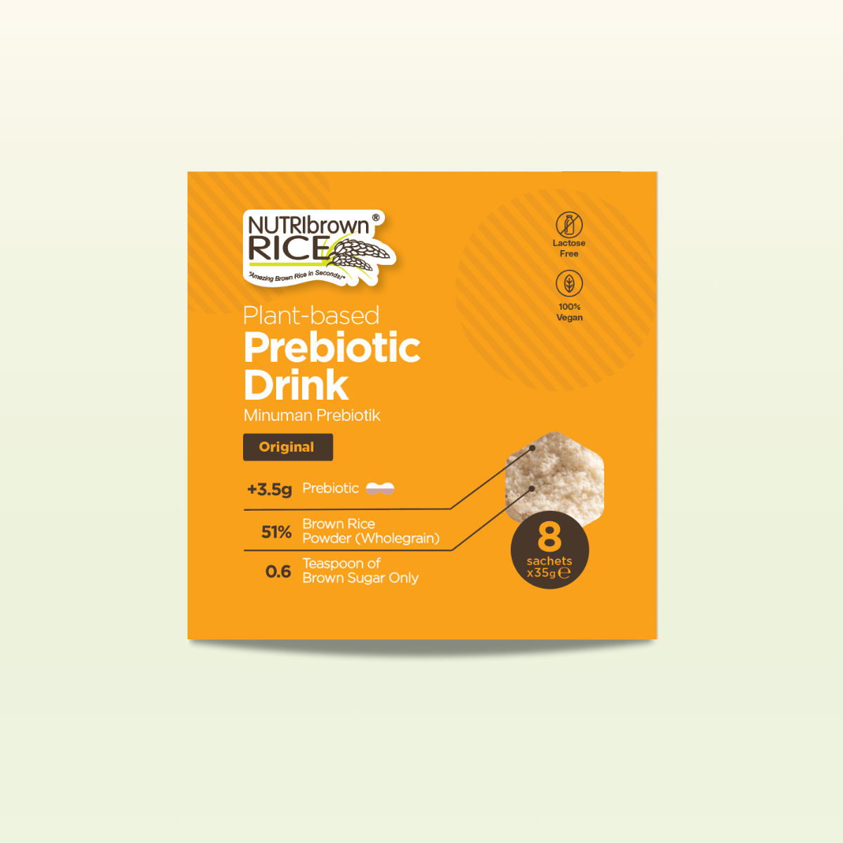 [Box] NutriBrownRice® Brown Sugar + Prebiotics (30 Sachets)