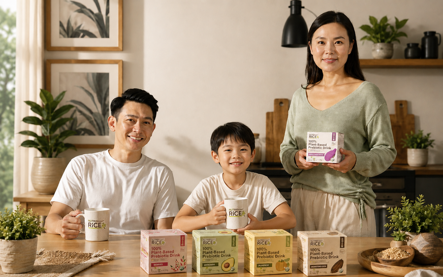 The NutriBrownRice founder family together at home