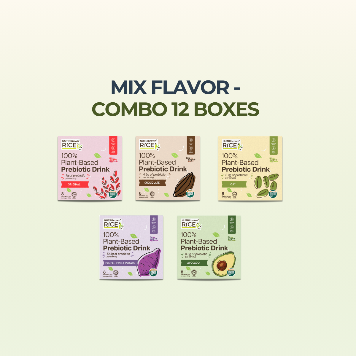[SET] NutriBrownRice® Mix Flavor Combo Set 12 Boxes