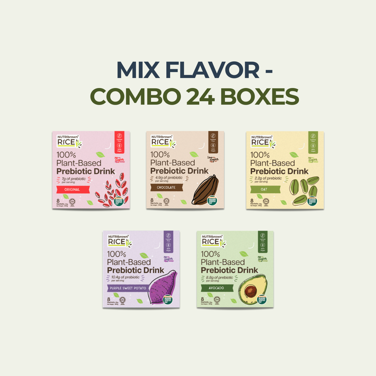 [SET] NutriBrownRice® Mix Flavor Combo Set 24 Boxes