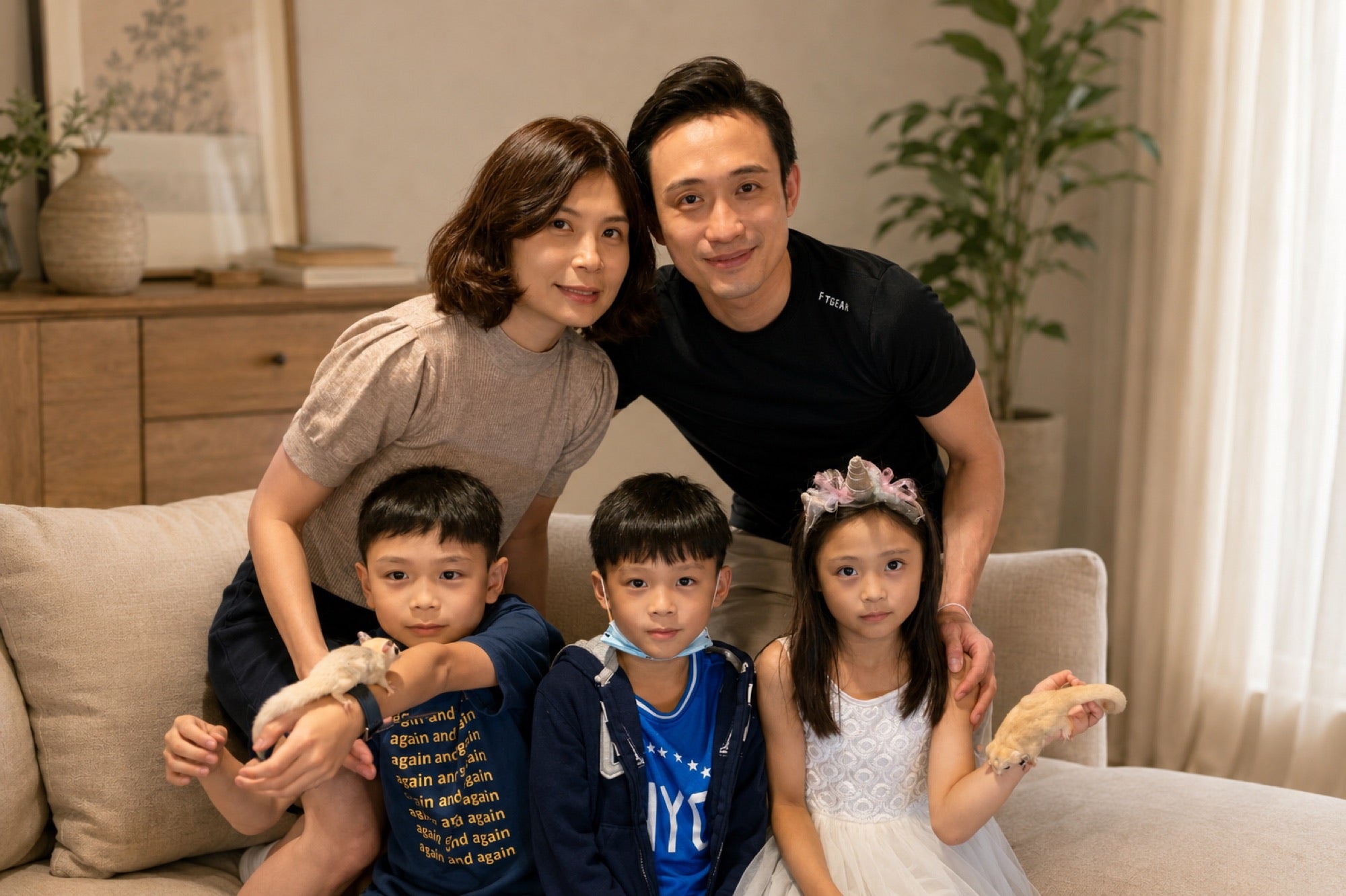 The NutriBrownRice founder family together at home